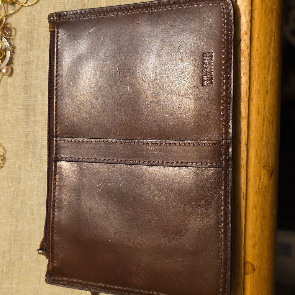 WILSON BROWN LEATHER CLUTCH
